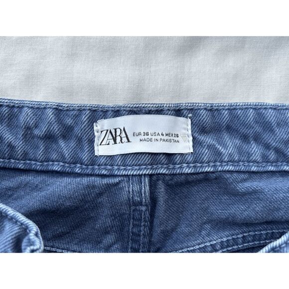 ZARA Blue Jeans, Size 4, Flare, Minimalist, Preppy, - Picture 7 of 8